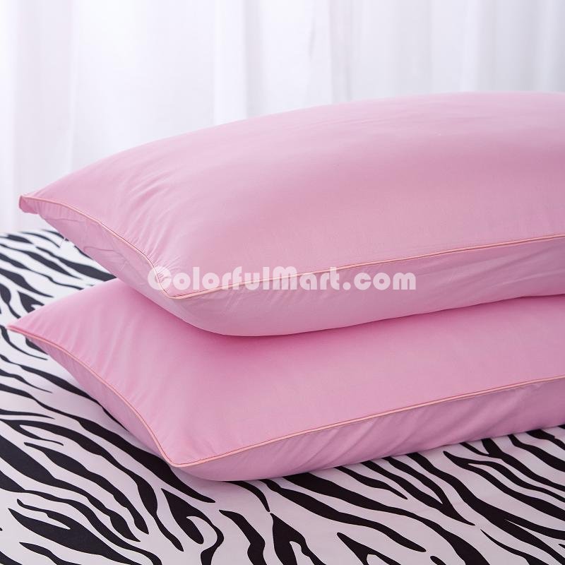 Zebra Print Pink Bedding Set Duvet Cover Pillow Sham Flat Sheet Teen Kids Boys Girls Bedding - Click Image to Close