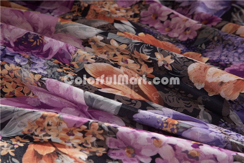 Seduction Purple Flowers Bedding Luxury Bedding - Click Image to Close
