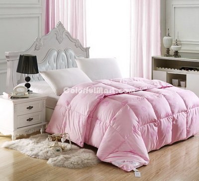 Pink Duck Down Comforter
