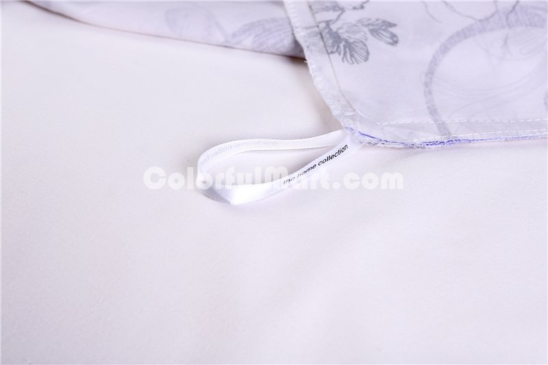 Blanche White Bedding Set Luxury Bedding Collection Satin Egyptian Cotton Duvet Cover Set - Click Image to Close