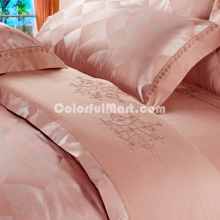 Sunset Glow Shallow Jade 4 PCs Luxury Bedding Sets - Click Image to Close