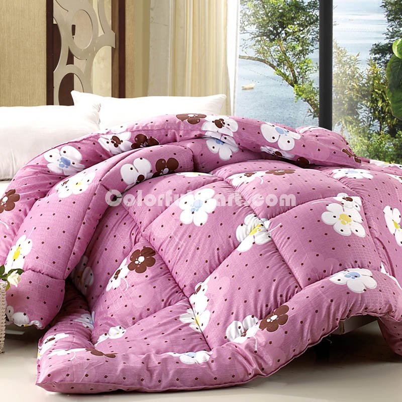 Flower Language Purple Comforter - Click Image to Close
