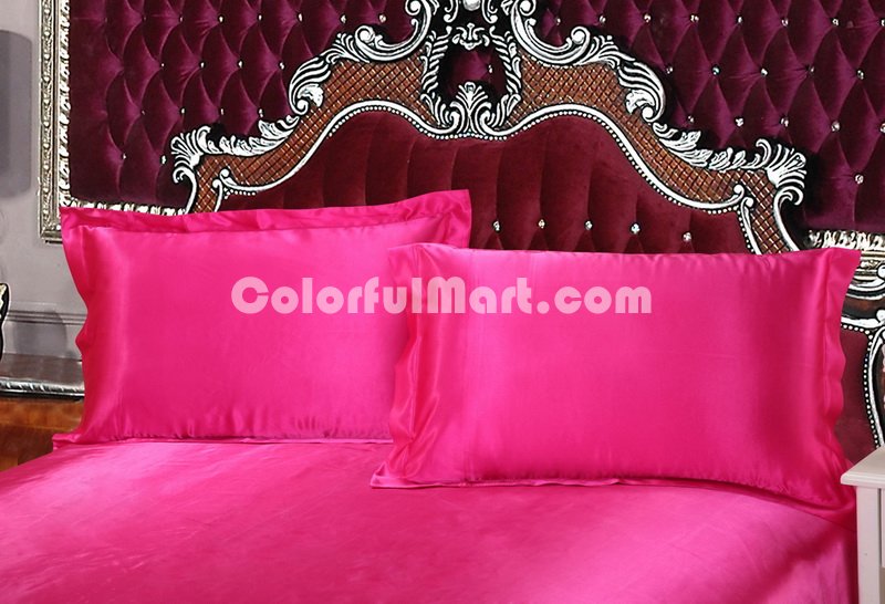 Rose Silk Bedding Set Duvet Cover Silk Pillowcase Silk Sheet Luxury Bedding - Click Image to Close