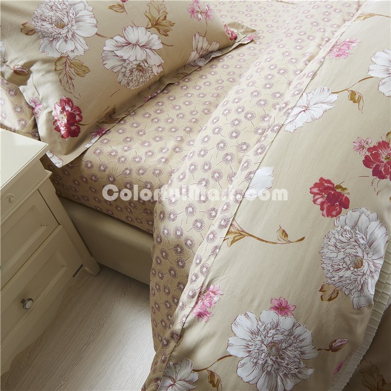 Drifting Fragrance Brown Bedding Set Teen Bedding Dorm Bedding Bedding Collection Gift Idea - Click Image to Close
