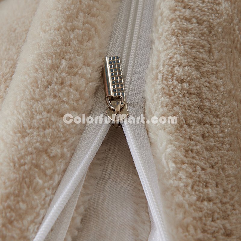Beige Flannel Bedding Winter Bedding - Click Image to Close