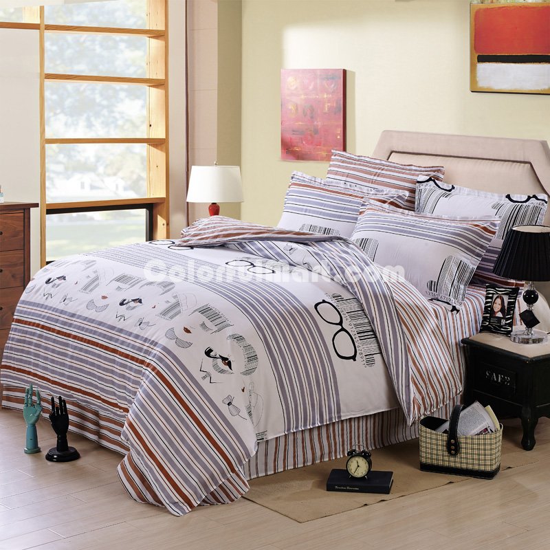 Barcodes Gray Bedding Set Kids Bedding Teen Bedding Duvet Cover Set Gift Idea - Click Image to Close