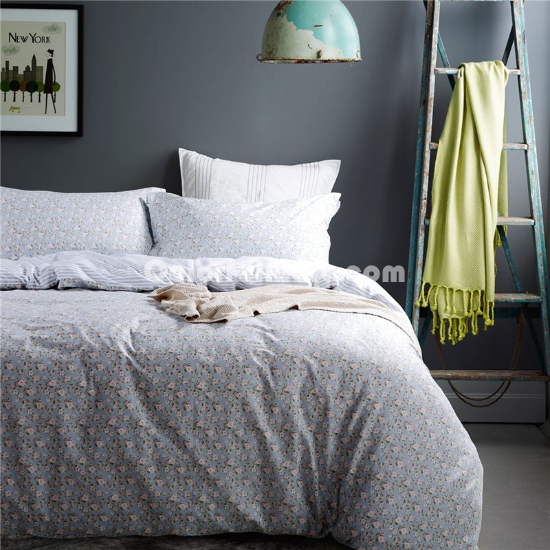 Garden Blue Bedding Set Teen Bedding Dorm Bedding Bedding Collection Gift Idea - Click Image to Close