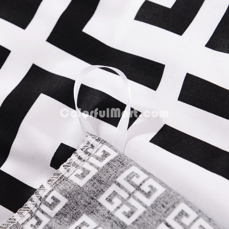 Lauren Totems Black And White Bedding Classic Bedding - Click Image to Close
