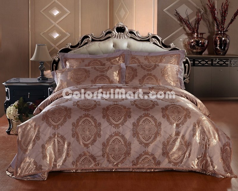 Flourishing Age Brown Luxury Bedding Wedding Bedding - Click Image to Close