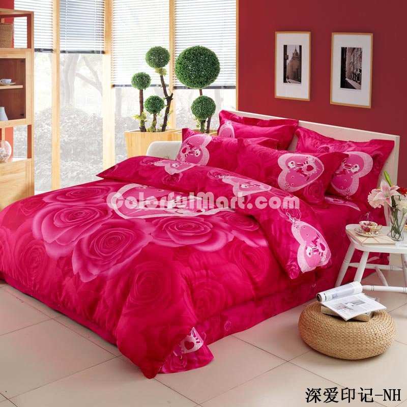 Deep Love Stamp Duvet Cover Sets Luxury Bedding - Click Image to Close