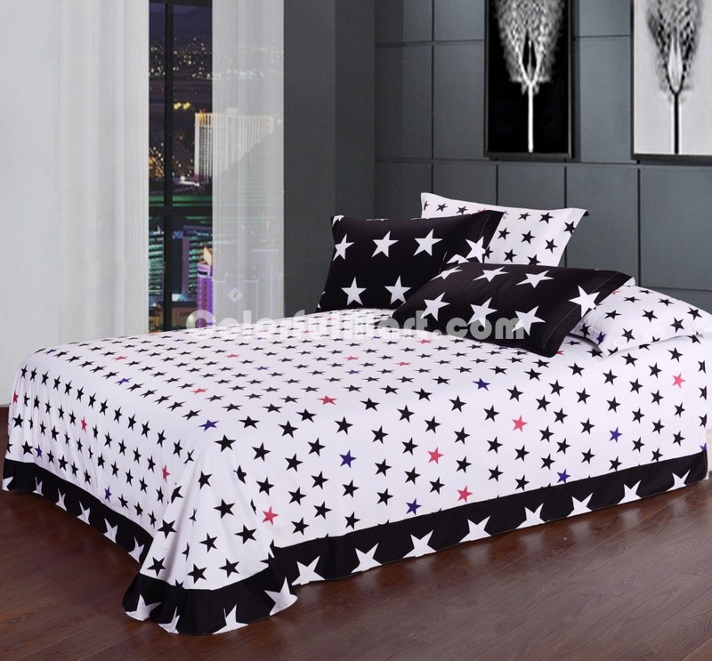 Star Language Star Hopes Black And White Bedding Classic Bedding - Click Image to Close