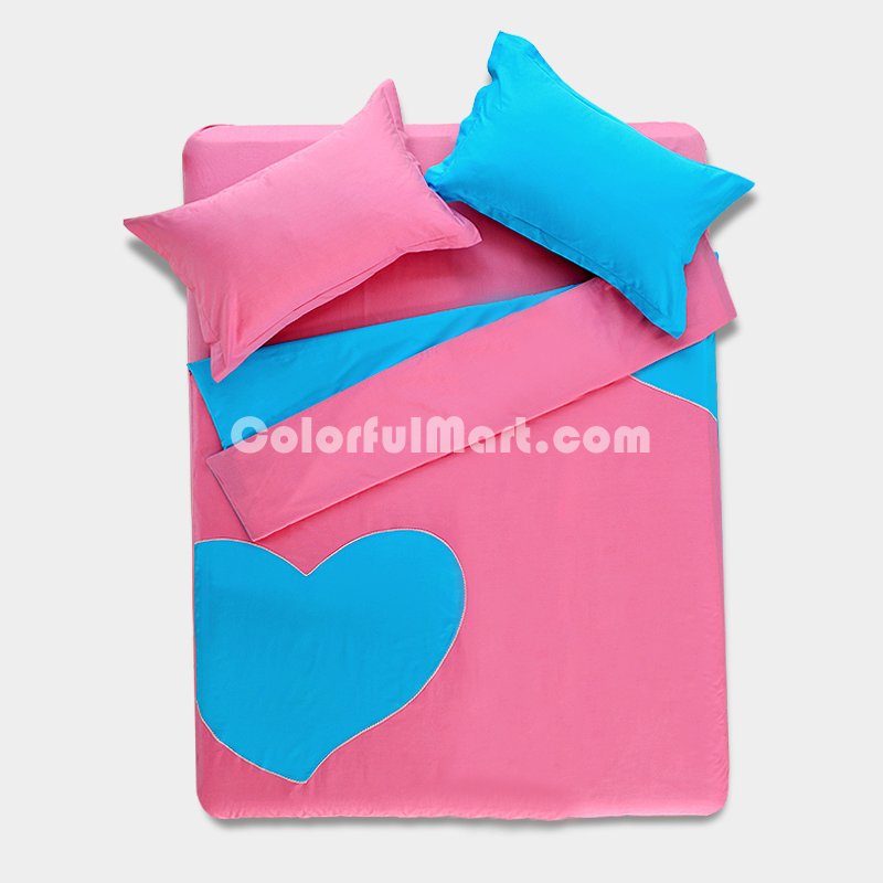 Love Heart Light Pink Bedding Girls Bedding Teen Bedding Modern Bedding - Click Image to Close
