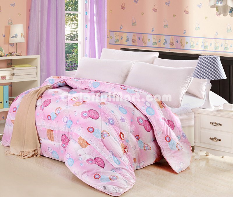 Contracted But Not Simple Pink Comforter - Click Image to Close