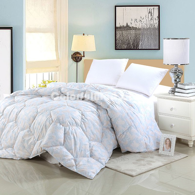Water Cube White Down Comforter - Click Image to Close