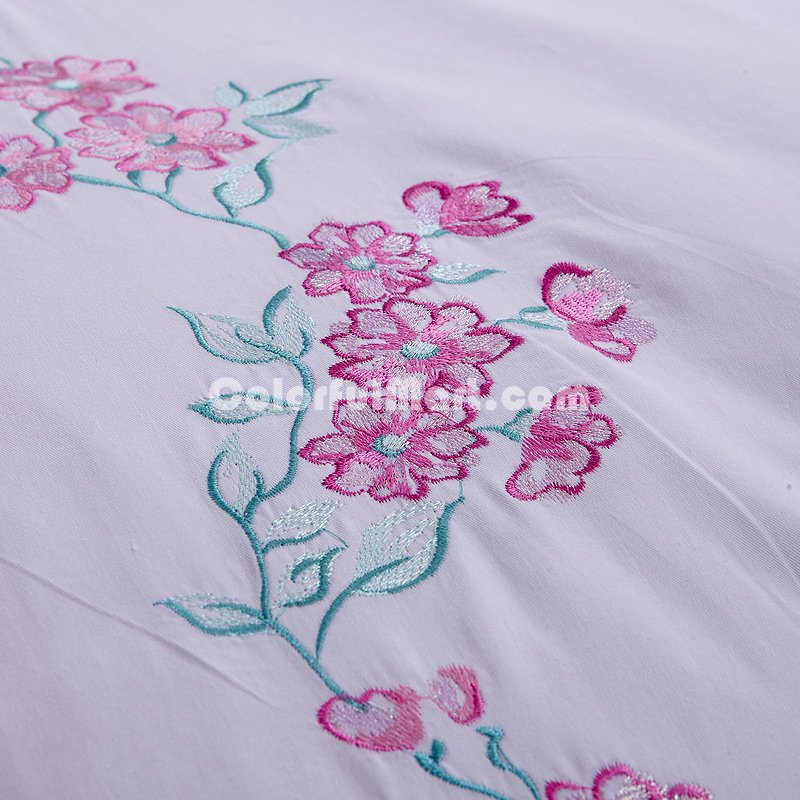 Cute Flower White Bedding Girls Bedding Princess Bedding Teen Bedding - Click Image to Close