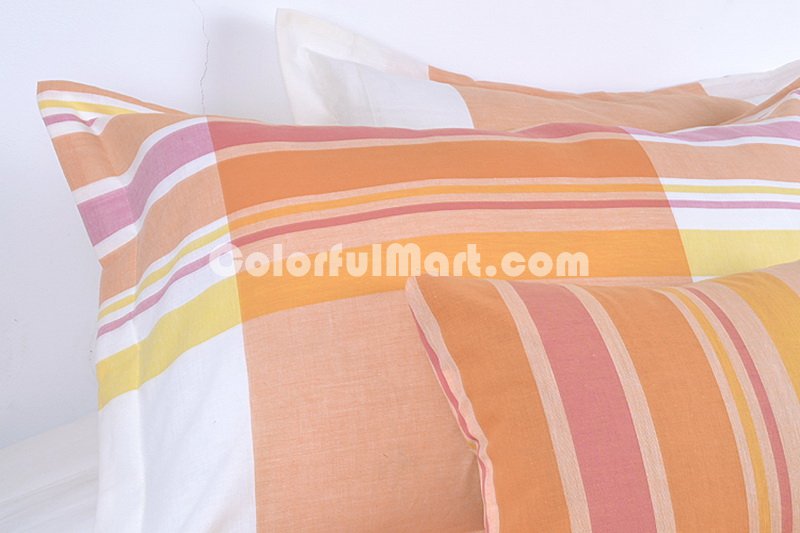 Rainbow Color Orange Duvet Cover Set Luxury Bedding - Click Image to Close