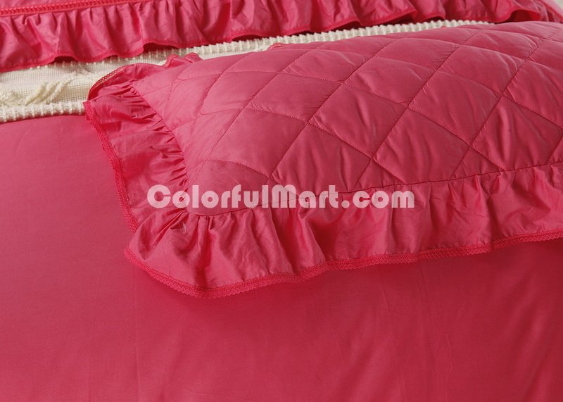 Brick Red Girls Bedding Princess Bedding Modern Bedding - Click Image to Close