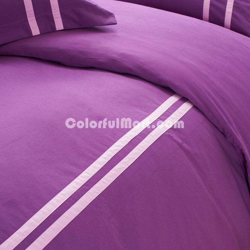 Eiffel Purple Bedding Dorm Bedding Discount Bedding Modern Bedding Gift Idea - Click Image to Close