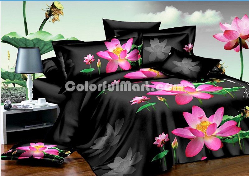 Lotus Duvet Cover Set 3D Bedding - Click Image to Close