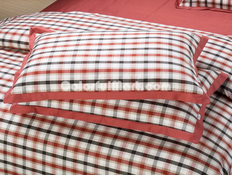 Day And Night Red Tartan Bedding Stripes And Plaids Bedding Luxury Bedding - Click Image to Close