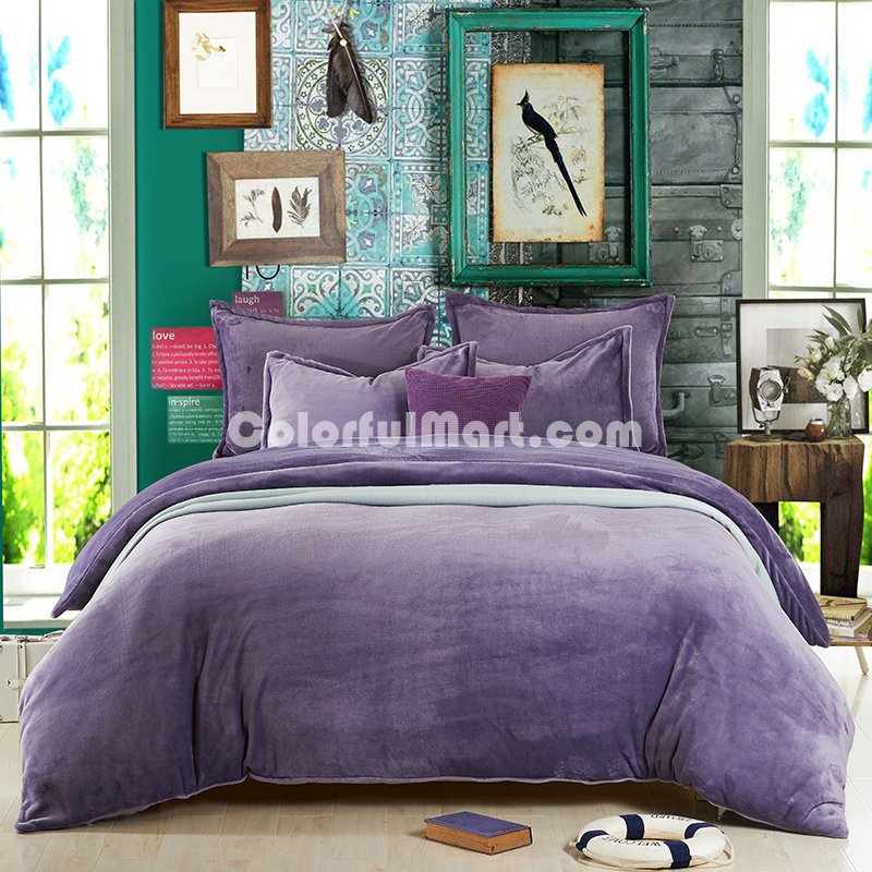 Lilac Flannel Bedding Winter Bedding - Click Image to Close