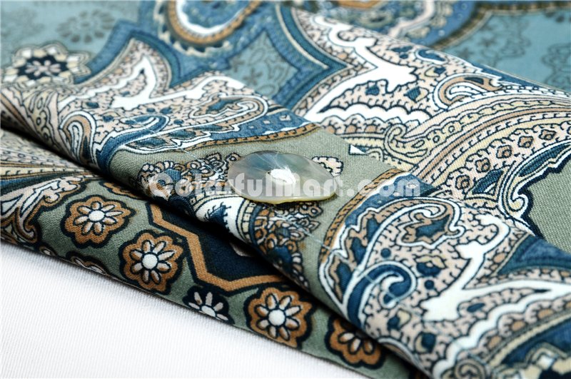 Owen Blue Bedding Set Luxury Bedding Collection Pima Cotton Bedding American Egyptian Cotton Bedding - Click Image to Close