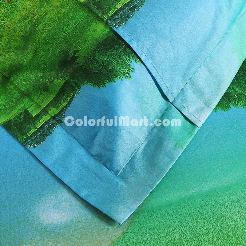 The Green Field Green Bedding Sets Duvet Cover Sets Teen Bedding Dorm Bedding 3D Bedding Landscape Bedding Gift Ideas - Click Image to Close