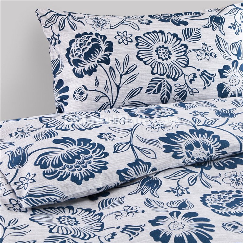 Ansuote Blue Bedding Set Luxury Bedding Scandinavian Design Duvet Cover Pillow Sham Flat Sheet Gift Idea - Click Image to Close