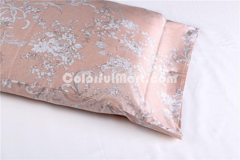 Alice Orange Bedding Set Luxury Bedding Collection Satin Egyptian Cotton Duvet Cover Set - Click Image to Close