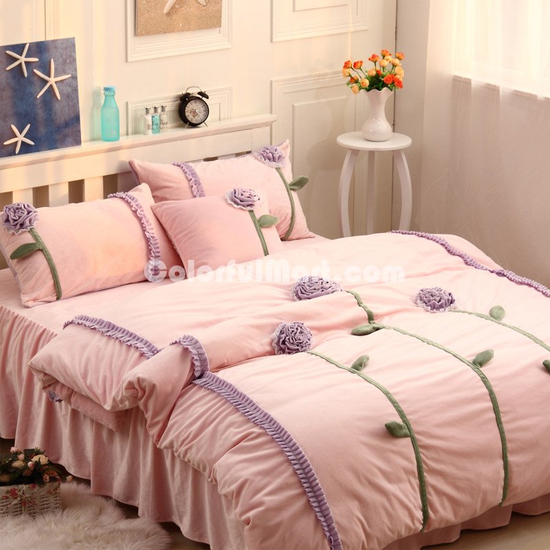 Sunshine Purple And Pink Princess Bedding Girls Bedding Women Bedding - Click Image to Close