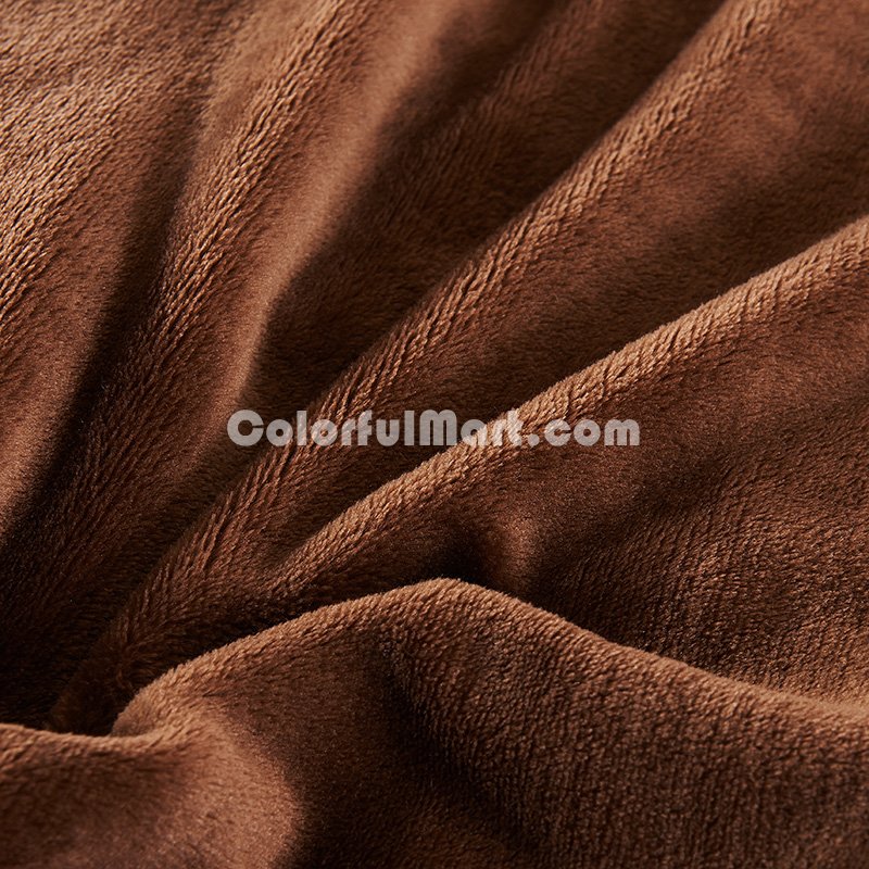 Coffee And Beige Flannel Bedding Winter Bedding - Click Image to Close