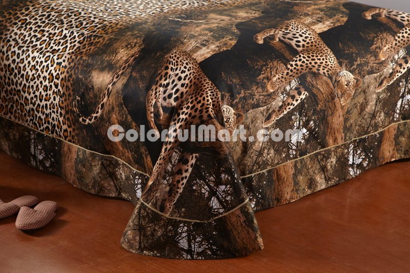Leopard Brown Bedding 3d Duvet Cover Set - Click Image to Close