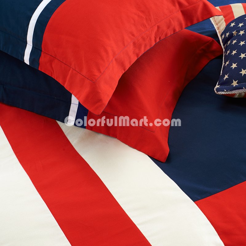 American Pie Blue Bedding Dorm Bedding Discount Bedding Modern Bedding Gift Idea - Click Image to Close