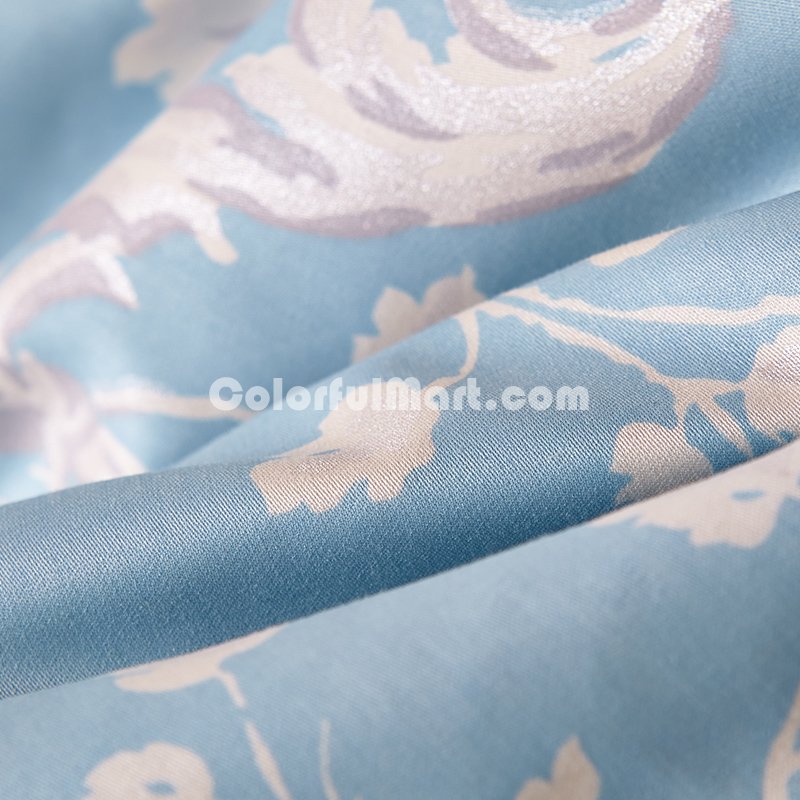 Emile Light Blue Bedding Egyptian Cotton Bedding Luxury Bedding Duvet Cover Set - Click Image to Close