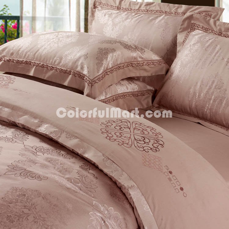 European Classical Camel Grey 4 PCs Luxury Bedding Sets - Click Image to Close
