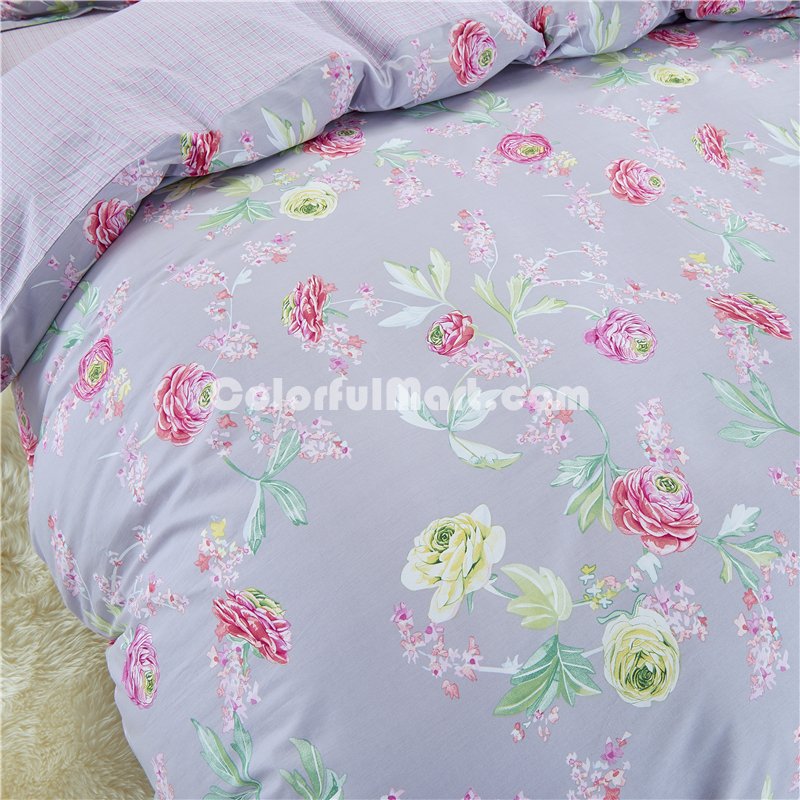 Rose Purple Bedding Set Teen Bedding Dorm Bedding Bedding Collection Gift Idea - Click Image to Close
