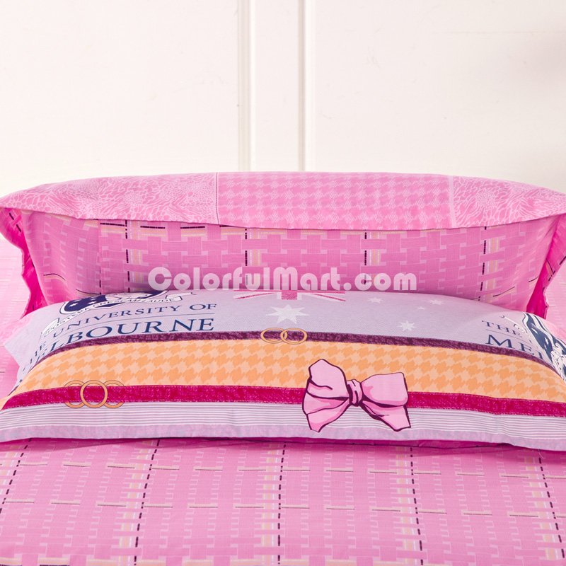 British Universities Pink Bedding Set Kids Bedding Teen Bedding Duvet Cover Set Gift Idea - Click Image to Close