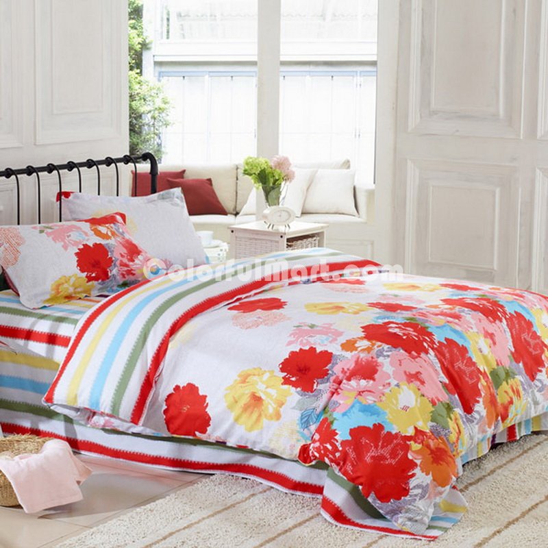Pretty Flowers Modern Bedding Sets - Click Image to Close