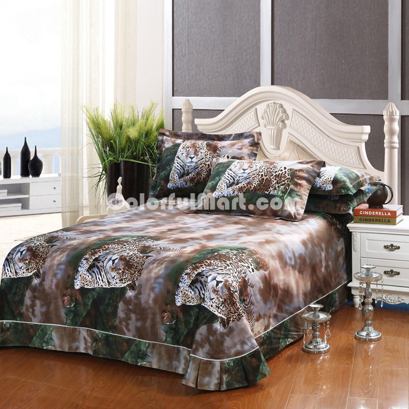 Gift Ideas Leopard Brown Bedding Sets Teen Bedding Dorm Bedding Duvet Cover Sets 3D Bedding Animal Print Bedding - Click Image to Close