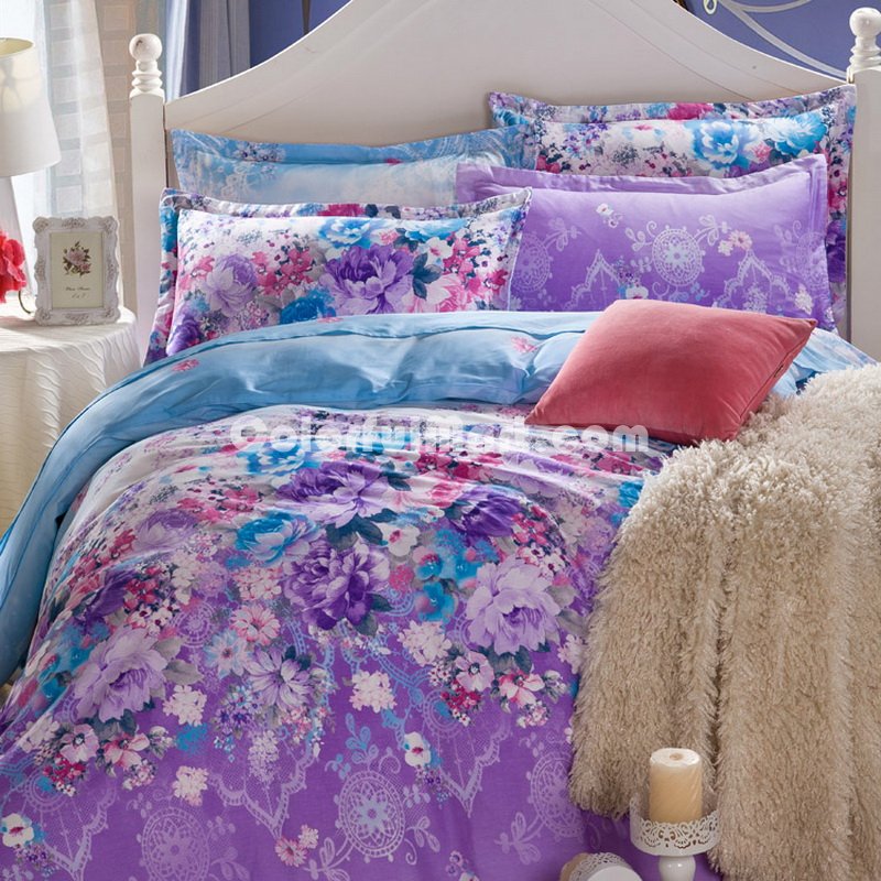 Ivy Garden Purple Cheap Bedding Discount Bedding - Click Image to Close