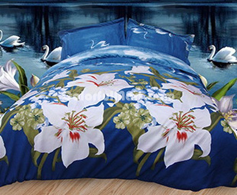Blue Love Duvet Cover Set 3D Bedding - Click Image to Close