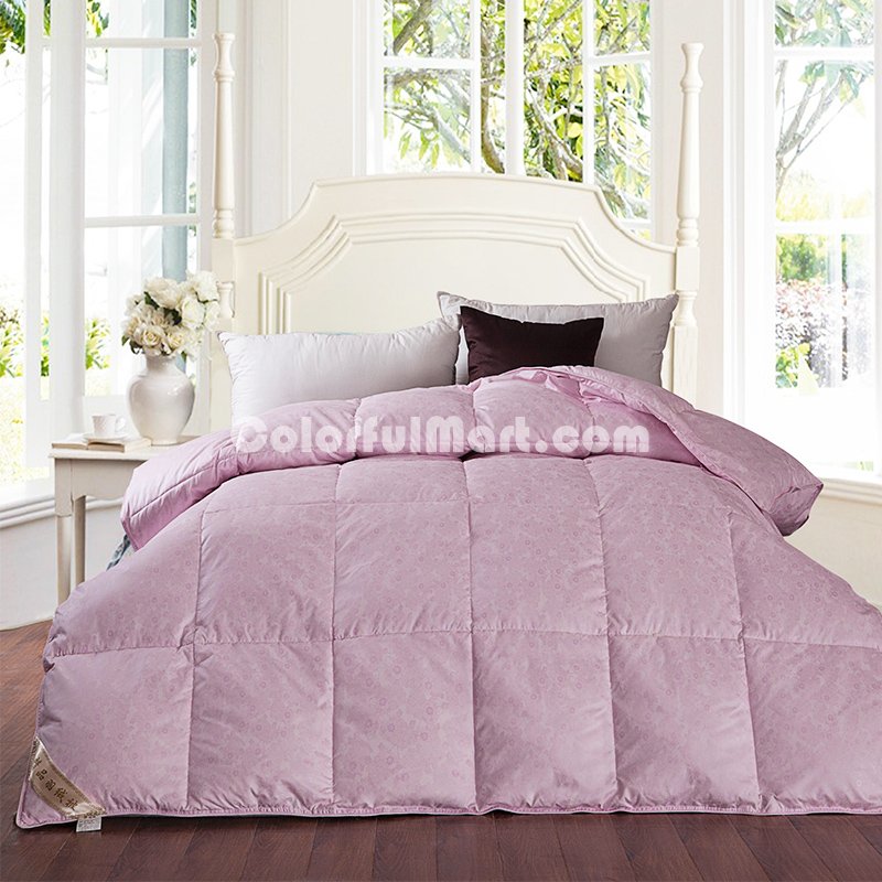 National Beauty And Heavenly Fragrance Pink Duck Down Comforter - Click Image to Close