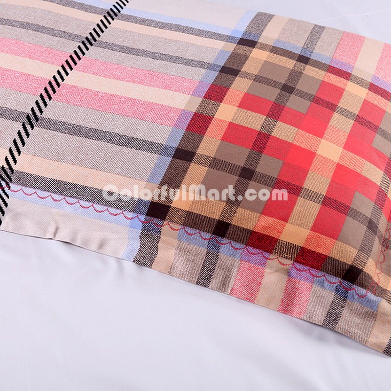 Durman Brown Bedding Set Modern Bedding Collection Floral Bedding Stripe And Plaid Bedding Christmas Gift Idea - Click Image to Close