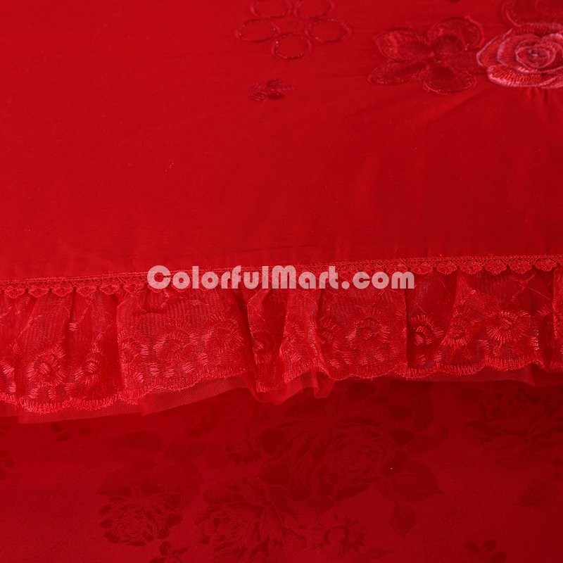 Amazing Gift Being In Full Flower Red Bedding Set Princess Bedding Girls Bedding Wedding Bedding Luxury Bedding - Click Image to Close