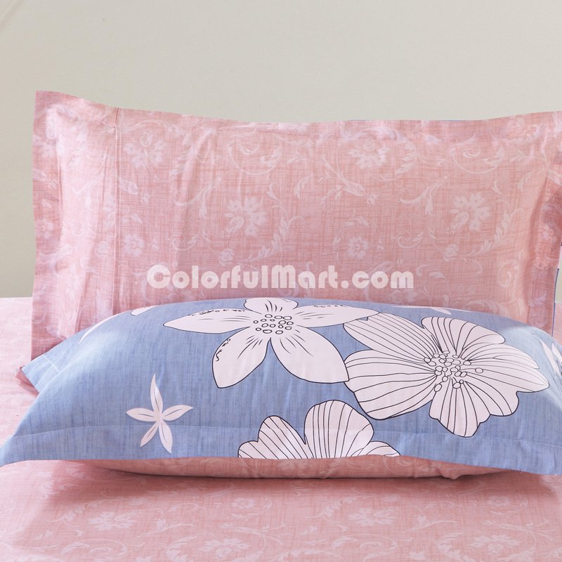 Fifi Flowers Blue Bedding Set Kids Bedding Teen Bedding Duvet Cover Set Gift Idea - Click Image to Close