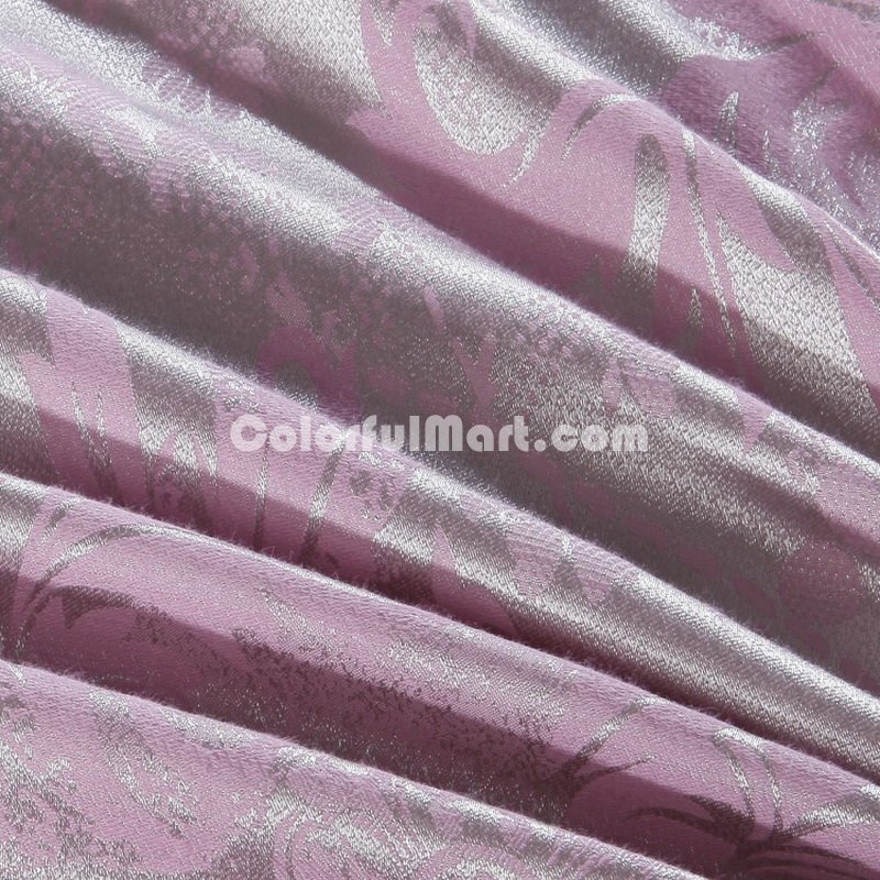 Elegant Demeanour Purple Jacquard Damask Luxury Bedding - Click Image to Close
