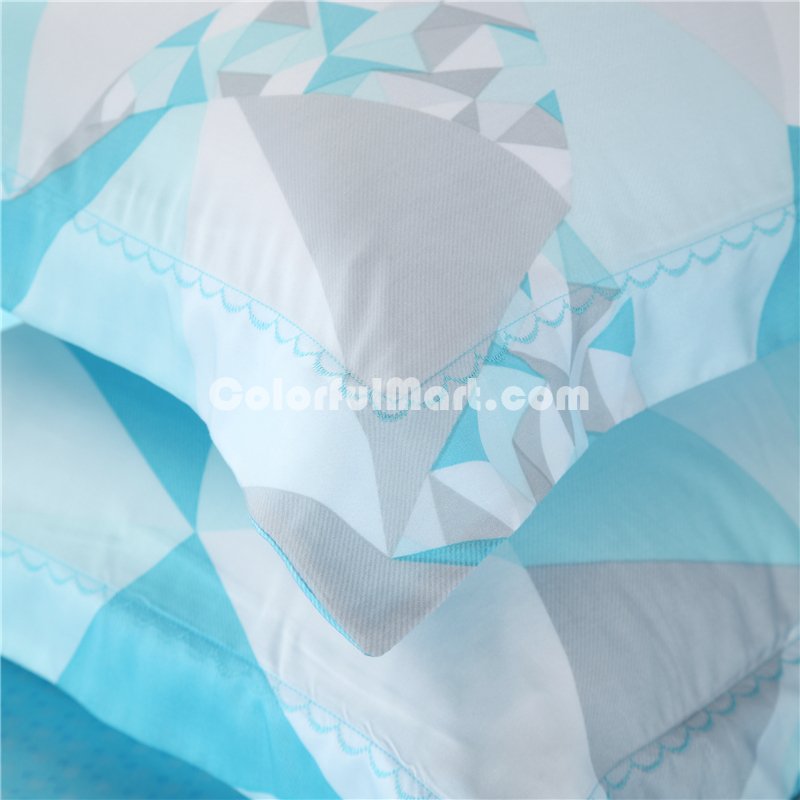 Reka Blue Bedding Set Luxury Bedding Girls Bedding Duvet Cover Pillow Sham Flat Sheet Gift Idea - Click Image to Close