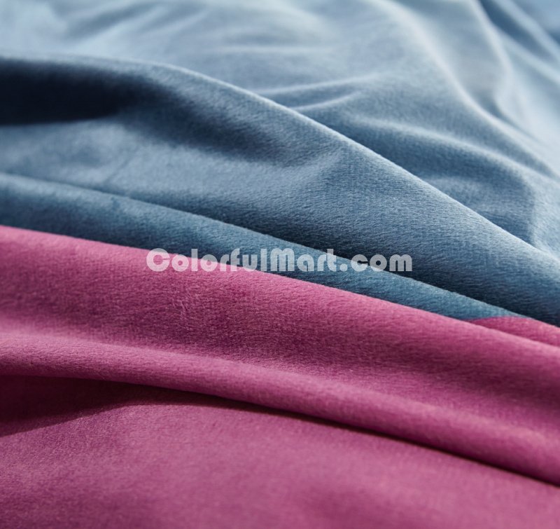 Man In The Vineyard Blue Velvet Bedding Modern Bedding Winter Bedding - Click Image to Close