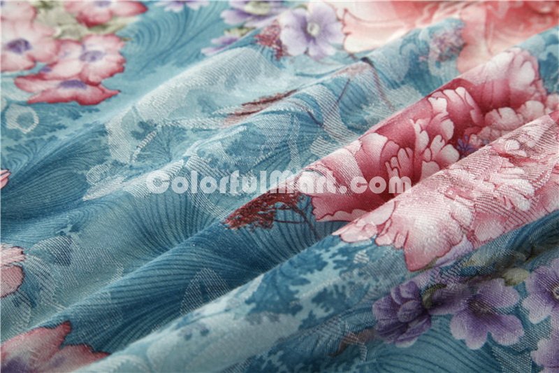 Sweet Smelling Lake Blue Flowers Bedding Luxury Bedding - Click Image to Close