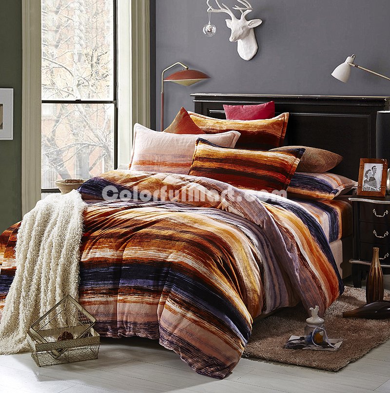Fashion Life Tawny Bedding Set Winter Bedding Flannel Bedding Teen Bedding Kids Bedding - Click Image to Close